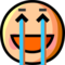 Face with Tears of Joy on au by KDDI 
