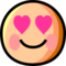 Smiling Face with Heart-Eyes on au by KDDI 