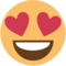 Smiling Face with Heart-Eyes on JoyPixels 