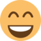 Grinning Face with Smiling Eyes on JoyPixels 