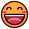 Grinning Face with Smiling Eyes on emojidex 