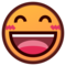 Grinning Face with Smiling Eyes on emojidex 