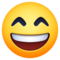 Grinning Face with Smiling Eyes on Facebook 