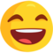 Grinning Face with Smiling Eyes on Messenger 