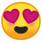 Smiling Face with Heart-Eyes on Google Noto Color Emoji 