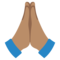 Folded Hands: Medium Skin Tone on Google Noto Color Emoji 