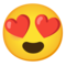 Smiling Face with Heart-Eyes on Google Noto Color Emoji 
