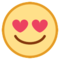 Smiling Face with Heart-Eyes on HTC 