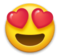 Smiling Face with Heart-Eyes on LG 