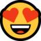 Smiling Face with Heart-Eyes on Microsoft 