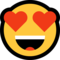 Smiling Face with Heart-Eyes on Microsoft 