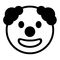 Clown Face on Noto Emoji Font 
