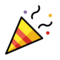 Party Popper on OpenMoji 