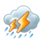 ⛈️ Thunder Cloud and Rain Emoji