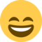 Grinning Face with Smiling Eyes on Twitter 