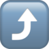 Right Arrow Curving Up emoji
