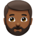 Man: Medium-Dark Skin Tone, Beard Emoji