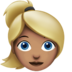 Woman: Medium Skin Tone, Blond Hair emoji