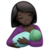 Breast-Feeding: Dark Skin Tone Emoji