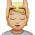 Person Getting Massage: Medium-Light Skin Tone Emoji