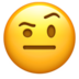 Face with Raised Eyebrow emoji