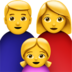 Family: Man, Woman, Girl emoji