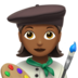 Woman Artist: Medium-Dark Skin Tone emoji