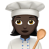 Woman Cook: Dark Skin Tone emoji