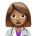 Woman Health Worker: Medium Skin Tone Emoji
