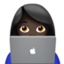 Woman Technologist: Dark Skin Tone emoji