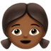 Girl: Medium-Dark Skin Tone emoji