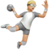 Person Playing Handball: Medium-Light Skin Tone emoji
