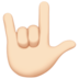 Love-You Gesture: Light Skin Tone emoji