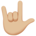 Love-You Gesture: Medium-Light Skin Tone Emoji