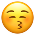 Kissing Face with Closed Eyes emoji