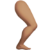 Leg: Medium Skin Tone emoji