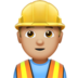 Man Construction Worker: Medium-Light Skin Tone emoji