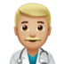 Man Health Worker: Medium-Light Skin Tone emoji