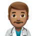 Man Health Worker: Medium Skin Tone Emoji