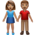 Woman and Man Holding Hands: Medium Skin Tone Emoji