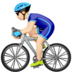 Man Biking: Light Skin Tone Emoji