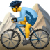 Man Mountain Biking Emoji