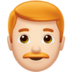 Man: Light Skin Tone, Red Hair emoji