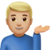 Man Tipping Hand: Medium-Light Skin Tone emoji