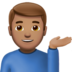 Man Tipping Hand: Medium Skin Tone emoji