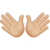 Open Hands: Medium-Light Skin Tone Emoji