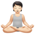 Person in Lotus Position: Light Skin Tone emoji