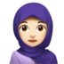 Woman with Headscarf: Light Skin Tone Emoji