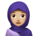 Woman with Headscarf: Medium-Light Skin Tone emoji