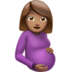 Pregnant Woman: Medium Skin Tone emoji